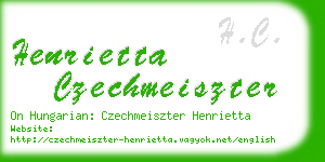 henrietta czechmeiszter business card